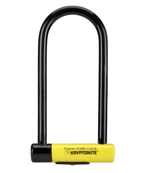 Kryptonite New York LS U-Lock Bicycle and Motorcycle Lock, 4x10.25, Black/Yellow