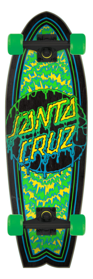 Santa Cruz Toxic Dot 8.8in x 27.7in Shark Cruiser Longboard Complete