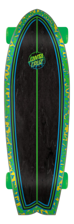 Santa Cruz Toxic Dot 8.8in x 27.7in Shark Cruiser Longboard Complete