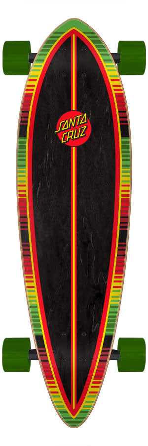 Santa Cruz Serape Dot Rasta 9.20in x 33in Pintail Longboard Complete