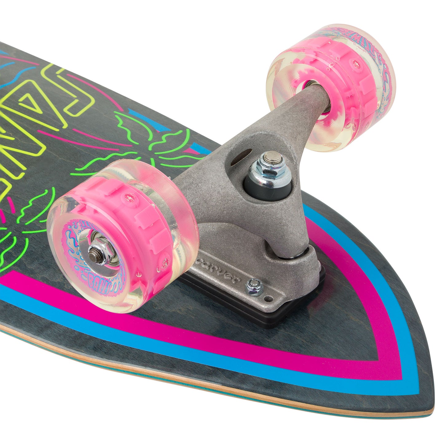 Santa Cruz Glow Dot Shark 9.85in x 31.52in Carver Surf Skate Longboard Complete