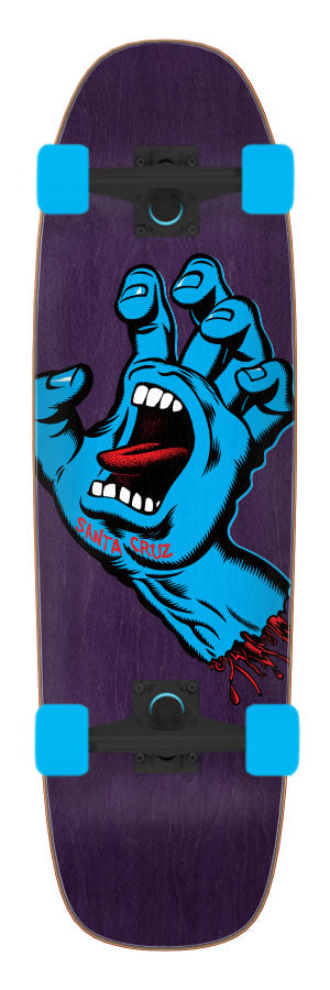 Santa Cruz Screaming Hand 8.4in x 29.4in Cruiser Longboard Complete