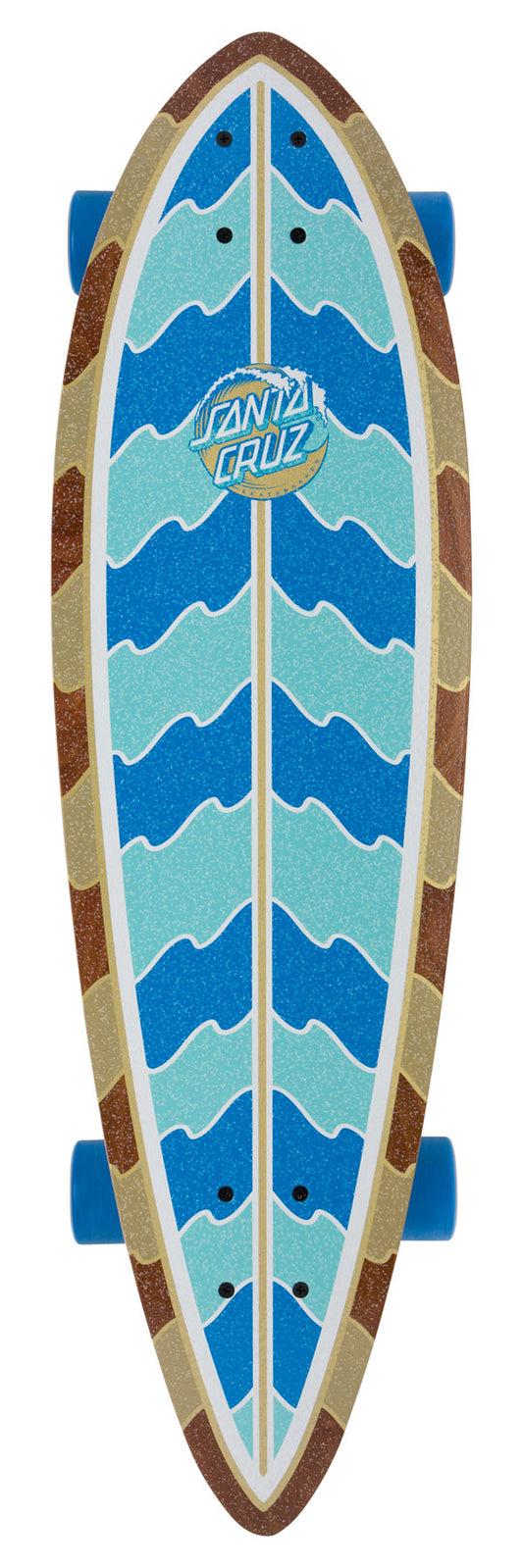 Santa Cruz Stipple Wave Dot 9.20in x 33in Pintail Longboard Complete