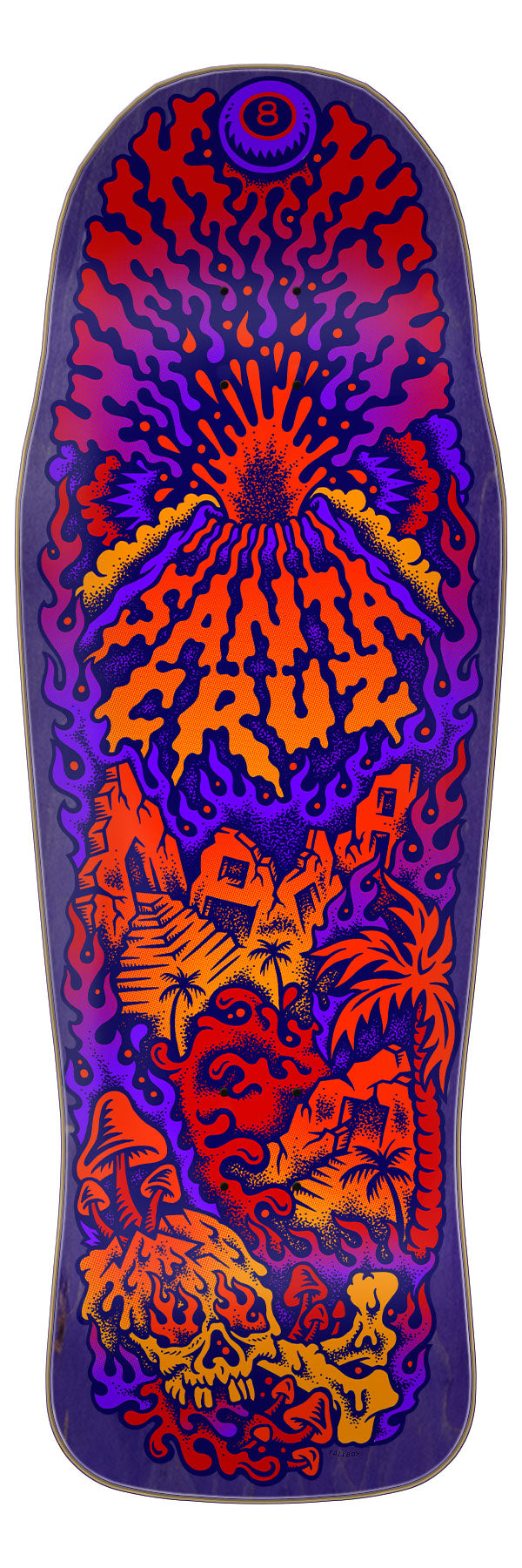 Santa Cruz Winkowski Volcano Shaped 10.34in x 30.54in Skateboard Deck