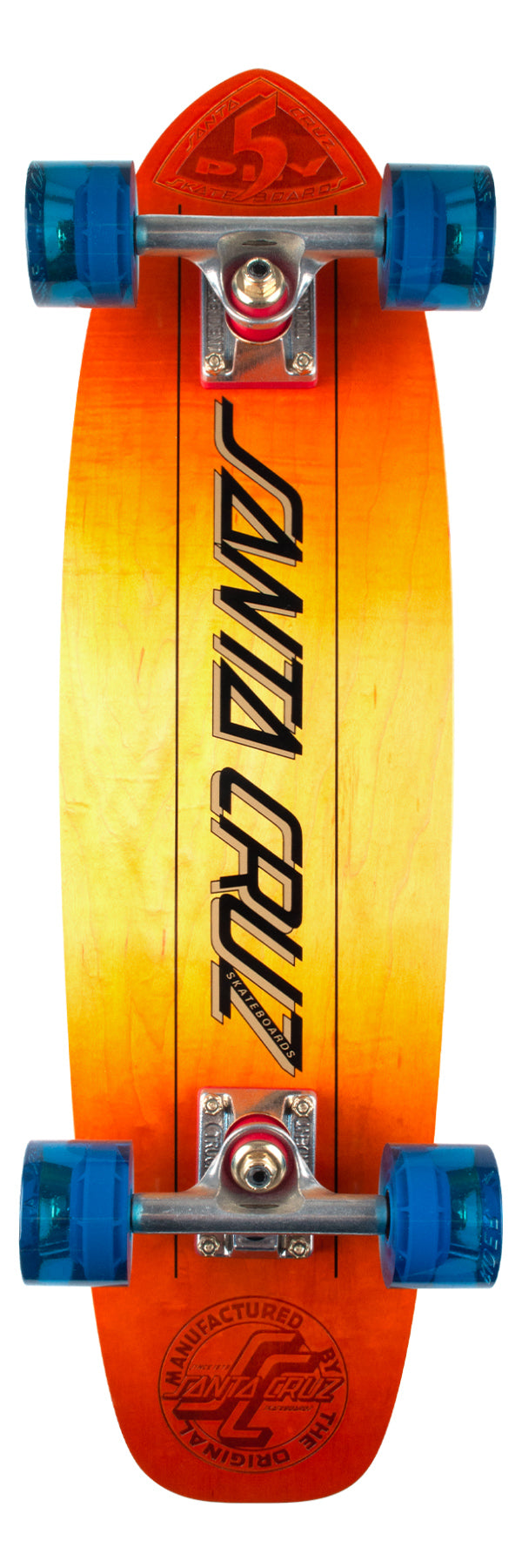 Santa Cruz 5-Ply Kicktail 7.45in x 27.04in Retro Mini Cruiser Longboard Complete