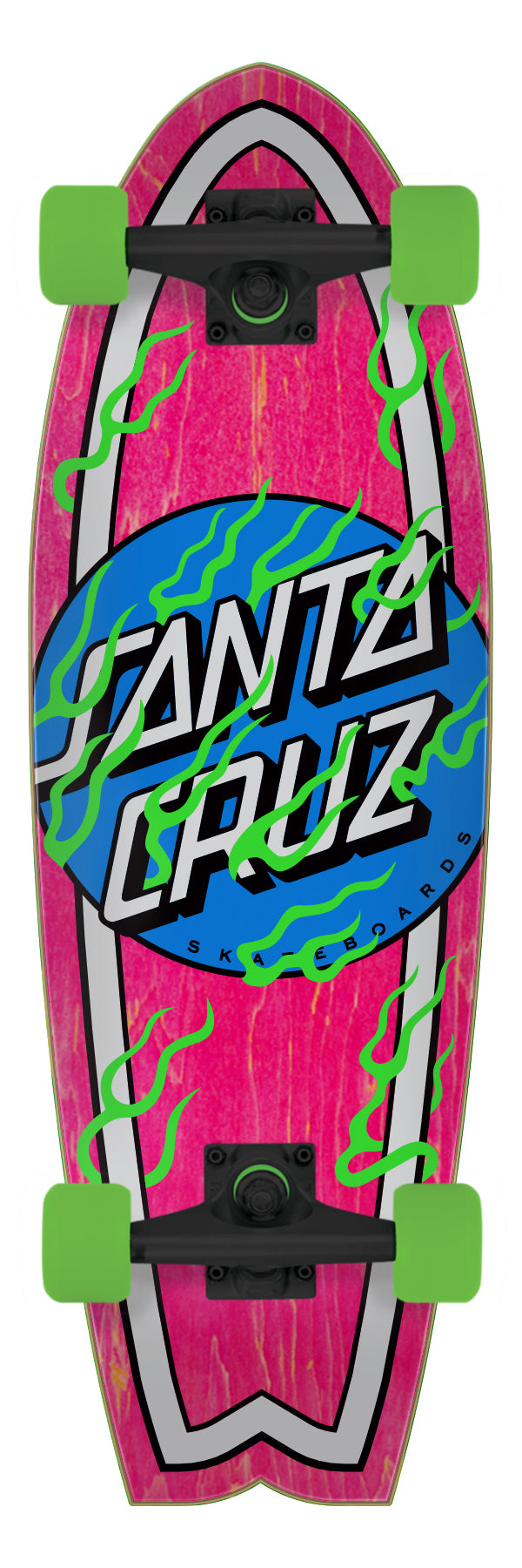 Santa Cruz Inferno Dot 8.8in x 27.7in Shark Cruiser Longboard Complete