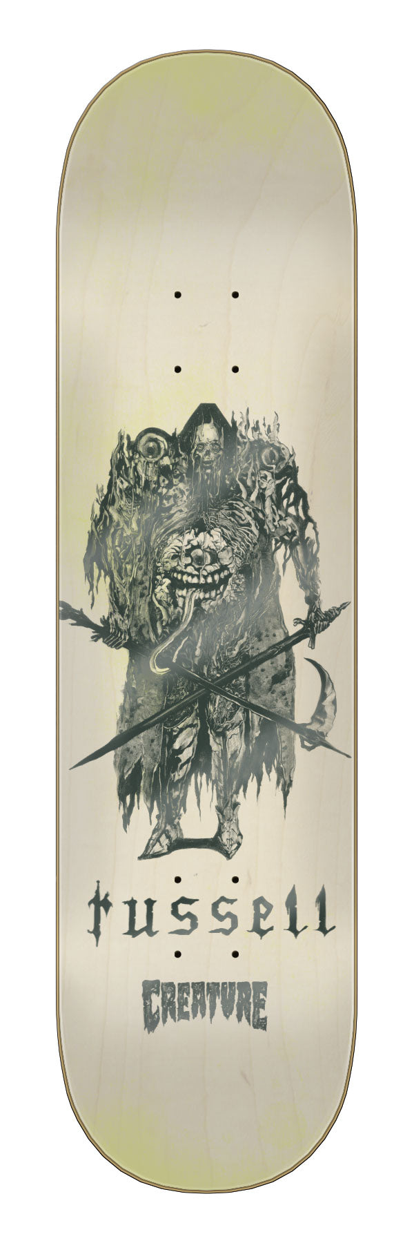 Creature Russell Reaper VX 8.25in x 31.8in Skateboard Deck
