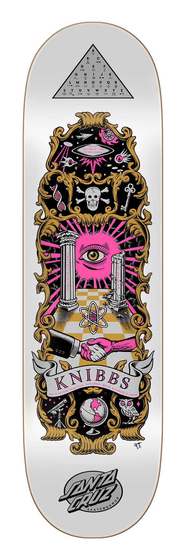 Santa Cruz Knibbs Cryptic Pro 8.50in x 31.60in Skateboard Deck