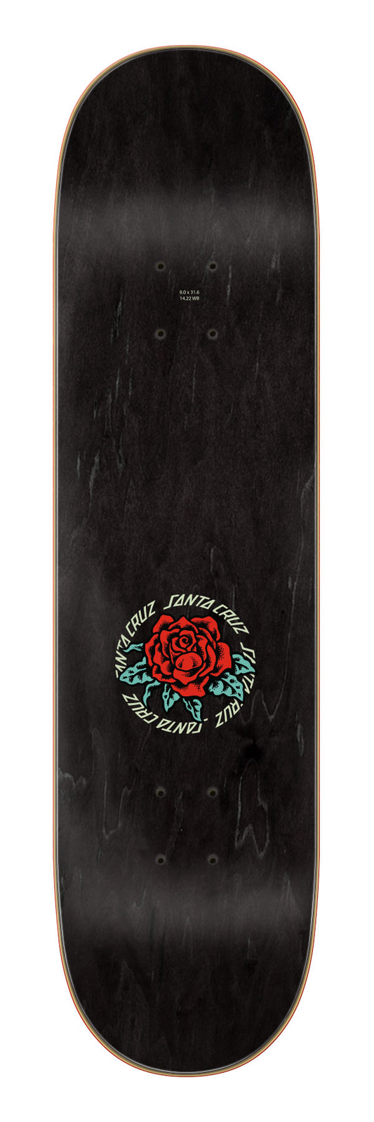 Santa Cruz Rosette Ringed Dot Birch 8.00in x 31.60in Skateboard Deck