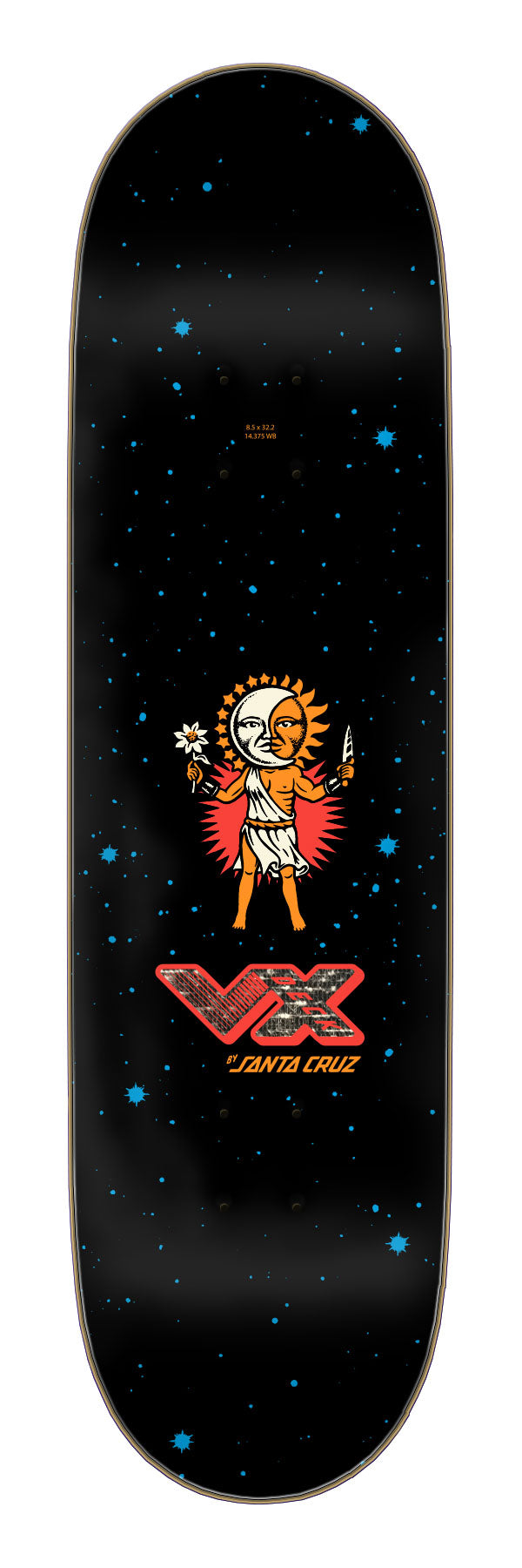 Santa Cruz Wooten Crest VX Deck 8.5in x 32.2in Skateboard Deck