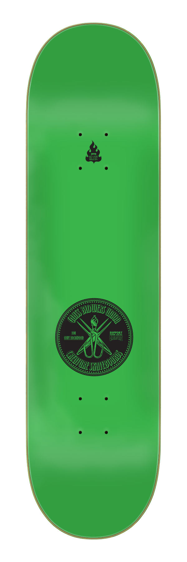 Creature Lockwood Fumes Pro 8.00in x 31.8in Skateboard Deck