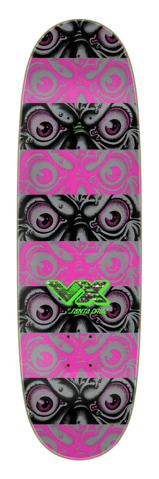 Santa Cruz Roskopp Macro VX Egg Shaped 9.0in x 31.998in Skateboard Deck