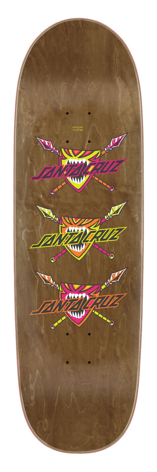 Santa Cruz Salba Firedance Pro Shaped 8.80in x 32.08in Skateboard Deck