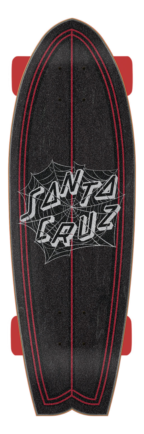Santa Cruz Tangled Web 8.81in x 27.69in Shark Cruiser Longboard Complete