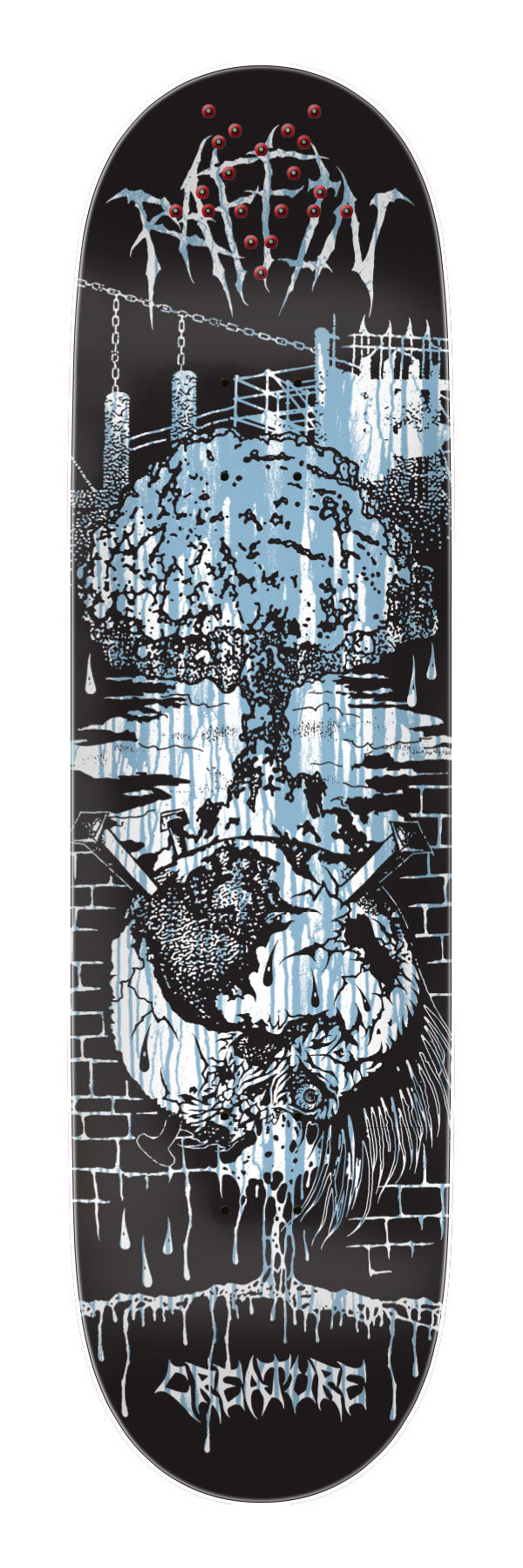 Creature Raffin BLKMTL Pro 8.53in x 32.19in Skateboard Deck