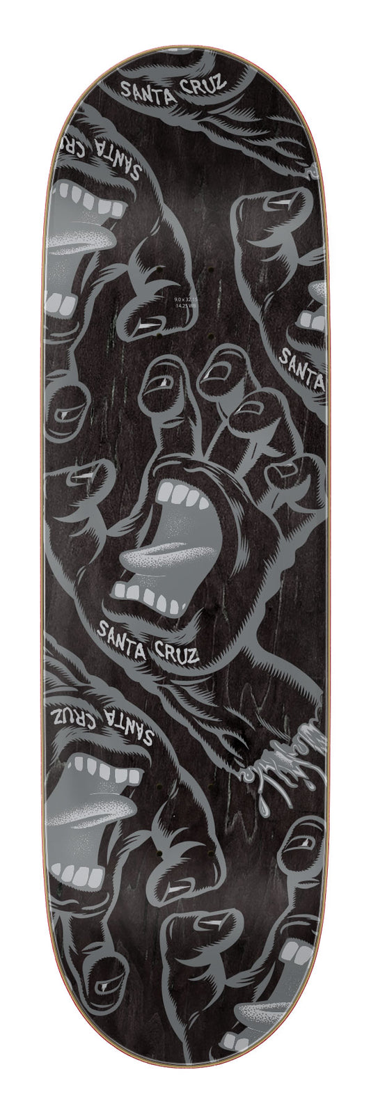 Santa Cruz Crowded Hand 9.00in x 32.15in Skateboard Deck