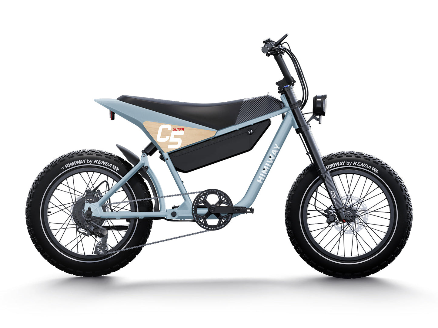 Himiway C5 Ultra 750W Motorbike Style Electric Bike Blue Gray