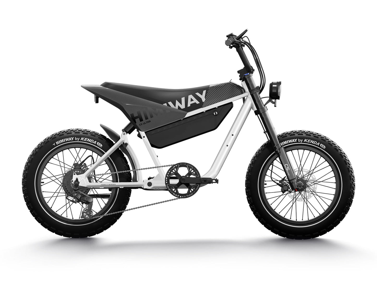 Himiway C5 Ultra 750W Motorbike Style Electric Bike White/Black