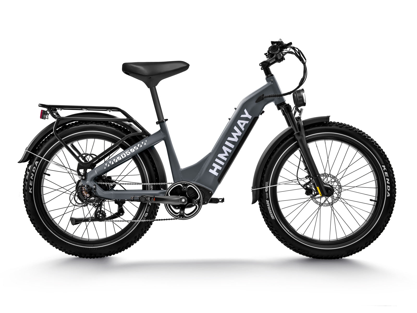 Himiway Zebra D5 Upgraded Step Through Fat Tire All-Terrain Long Range E-Bike Grey