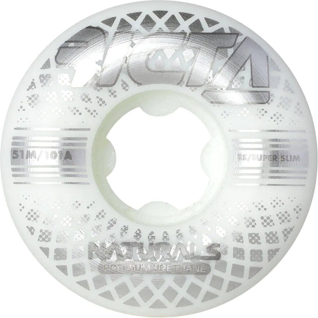 Ricta Wheels Reflective Naturals 51mm 101a Super Slim Skateboard Wheels