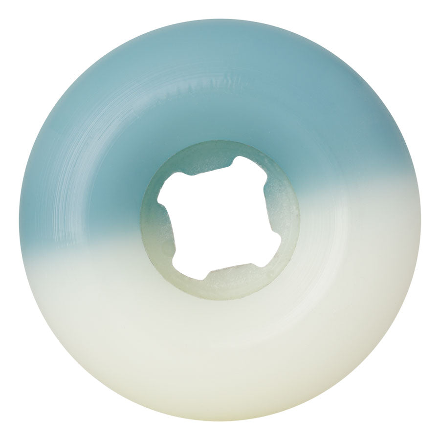 Slime Balls Wheels Hairballs 50-50 White/Teal 54mm 95a Skateboard Wheels