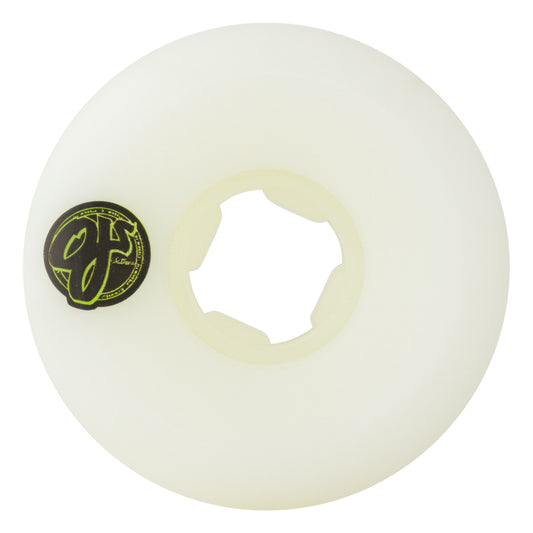 OJ Wheels 54mm 99a Team Line Original White Yellow/Green Hardline Skateboard Wheels (Set of 4)
