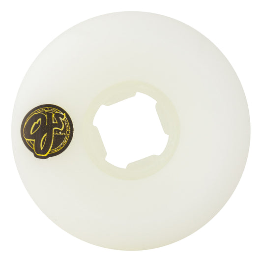 OJ Wheels 53mm 99a Team Line Original White Purple/Yellow Hardline Skateboard Wheels (Set of 4)