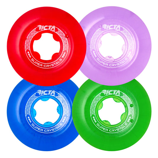Ricta Wheels 53mm 95a Super Crystals Transparent Purple Green Blue Red Skateboard Wheels