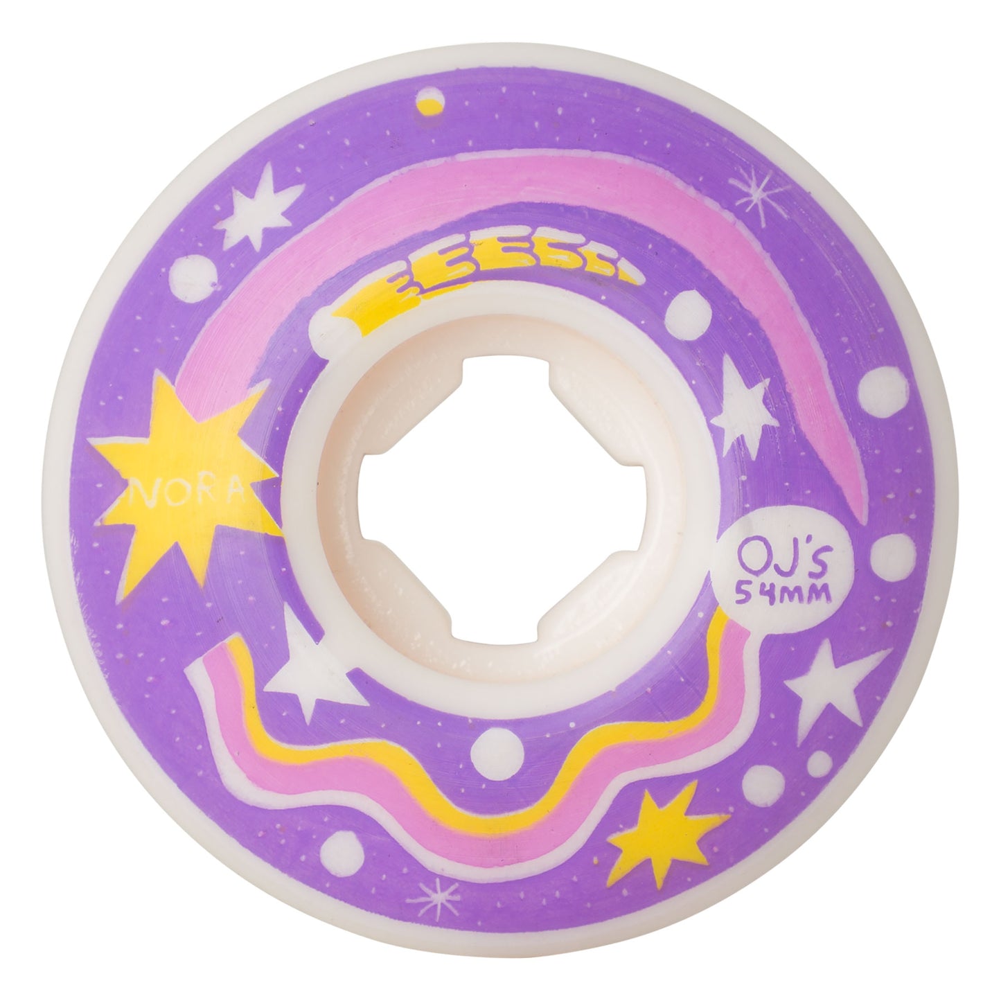 OJ Wheels Nora Vasconcellos Elite White EZ Edge 54mm 101a Skateboard Wheels