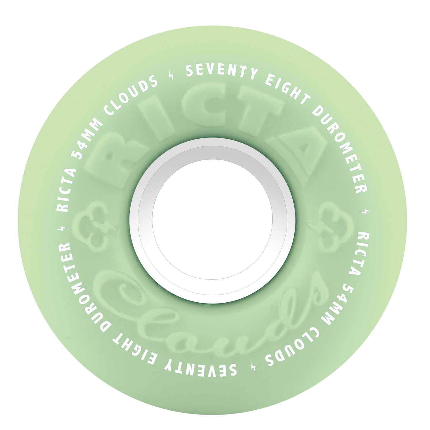 Ricta Wheels 54mm 78a Glow-in-the-Dark (GITD) Clouds Skateboard Wheels