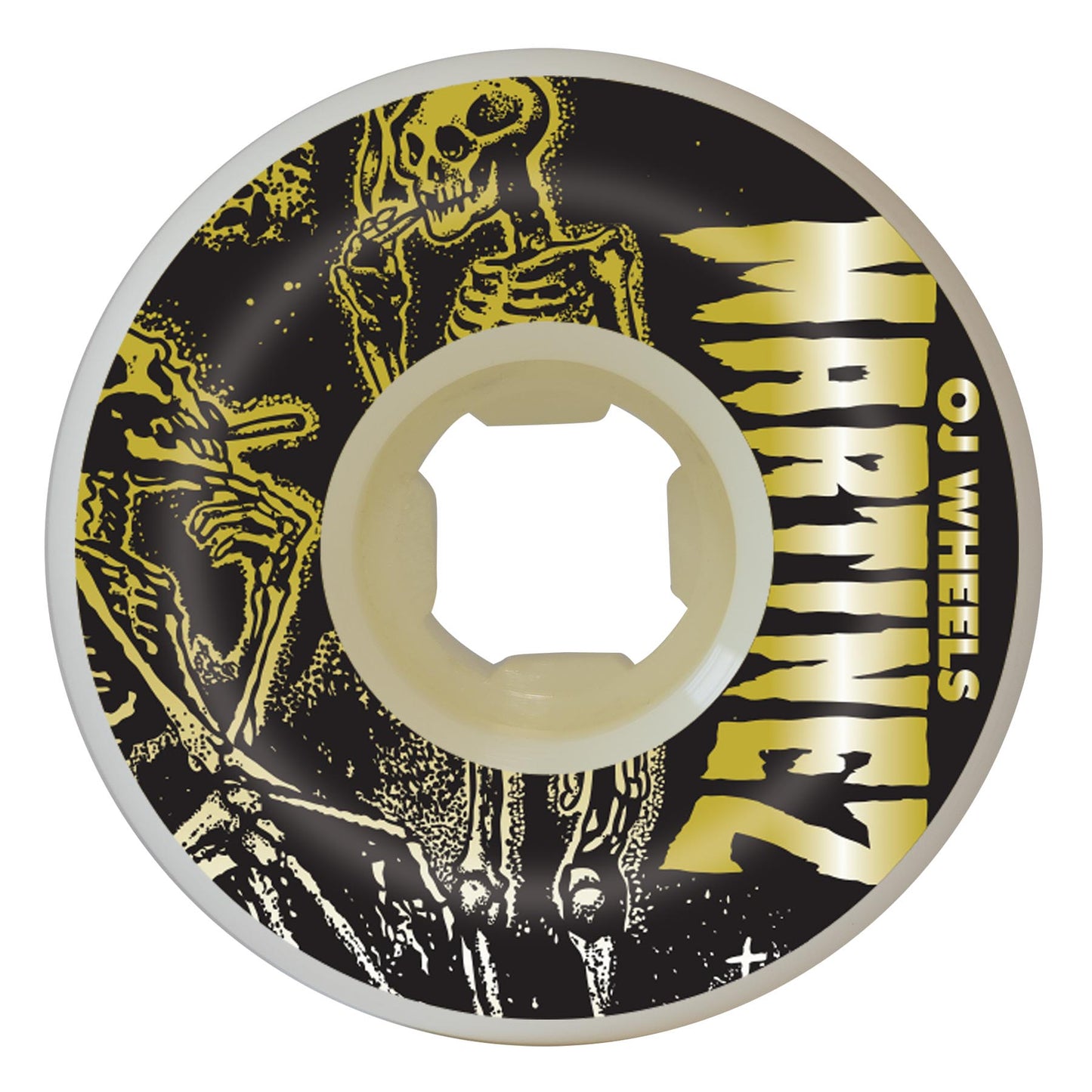OJ Wheels Milton Martinez Gold Skeletons Double Duro White Mini Combo 56mm 101a/95a Skateboard Wheels