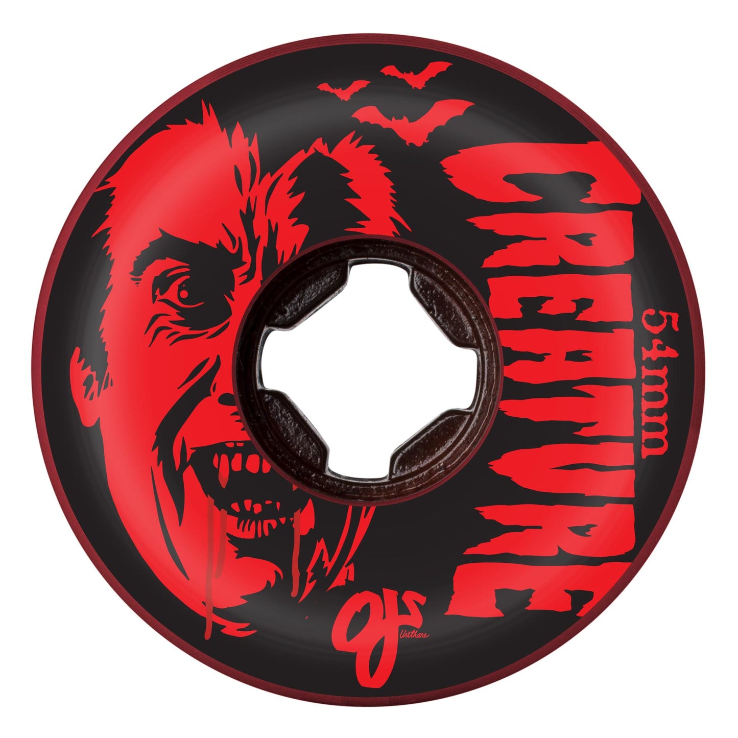 OJ Wheels 54mm 97a How To Kill A Vampire Bloodsuckers Red Black Skateboard Wheels