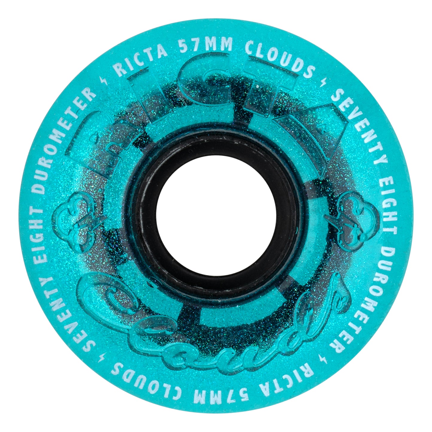 Ricta Wheels 57mm 78a Iridescent Clouds Blue Skateboard Wheels (Set of 4)