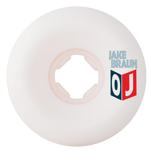OJ Wheels 56mm 99a Jake Braun Wolf Elite White Hardline Skateboard Wheels (Set of 4)