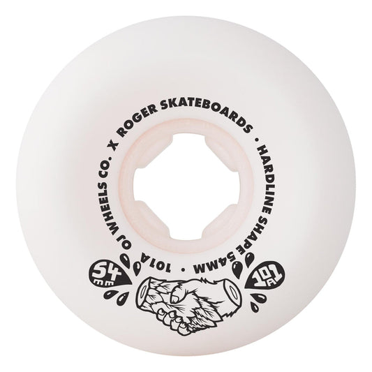 OJ Wheels 54mm 101a Rojers Elite White Hardline Skateboard Wheels