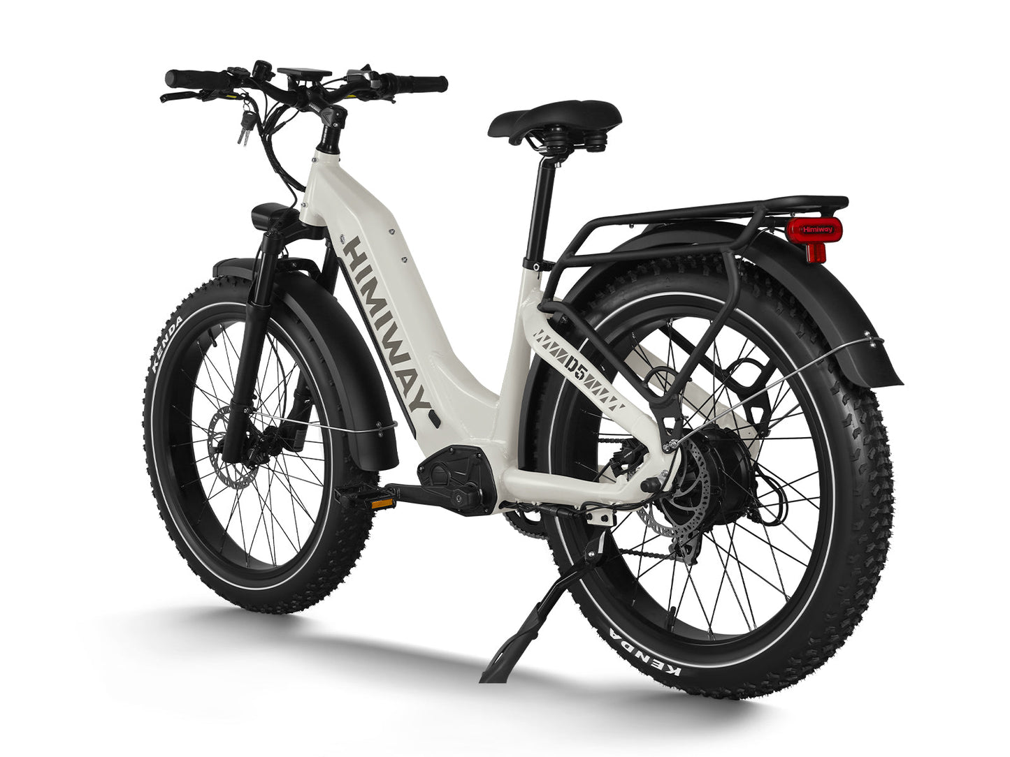 Himiway Zebra D5 Upgraded Step Through Fat Tire All-Terrain Long Range E-Bike White