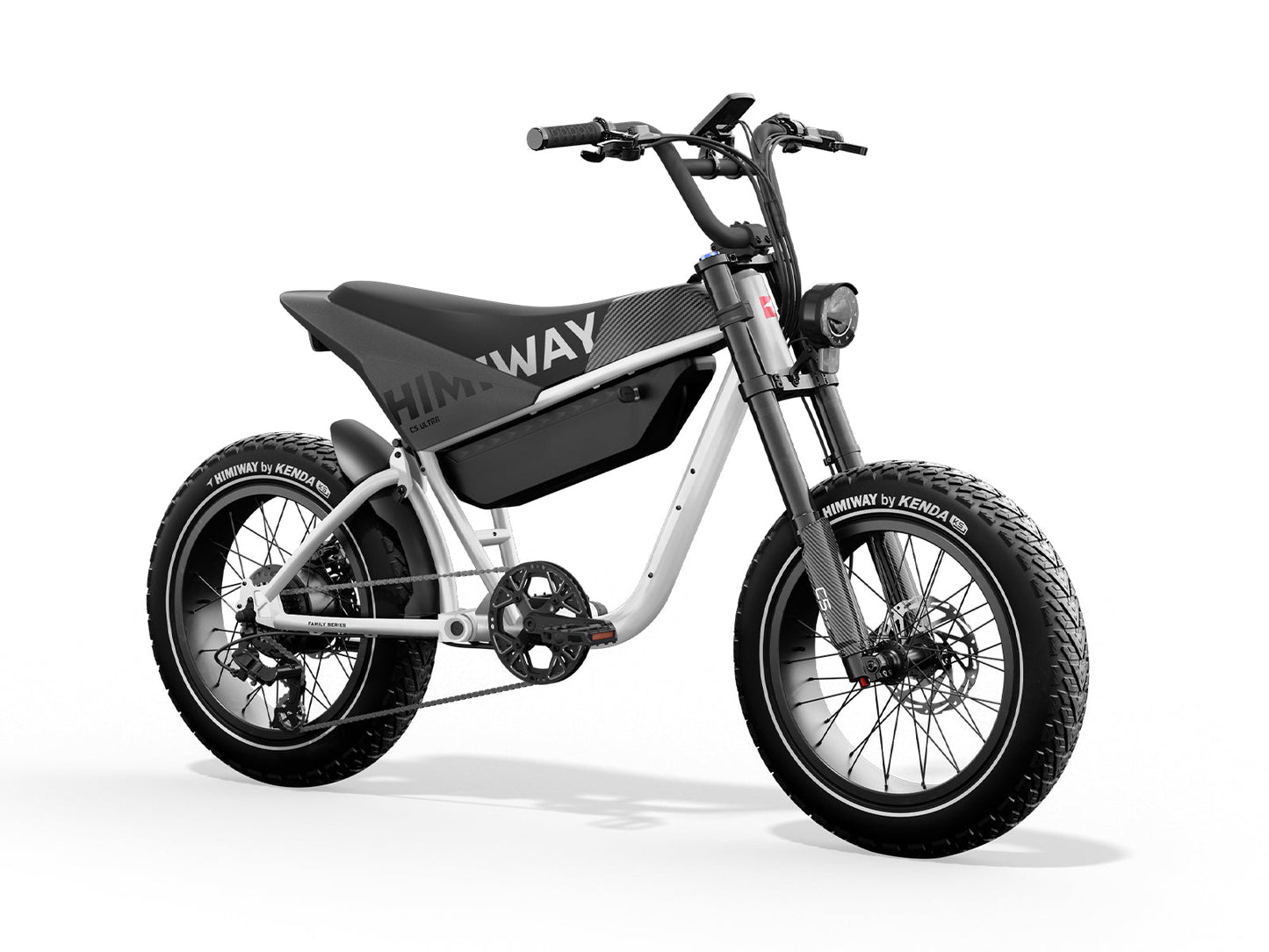 Himiway C5 Ultra 750W Motorbike Style Electric Bike White/Black
