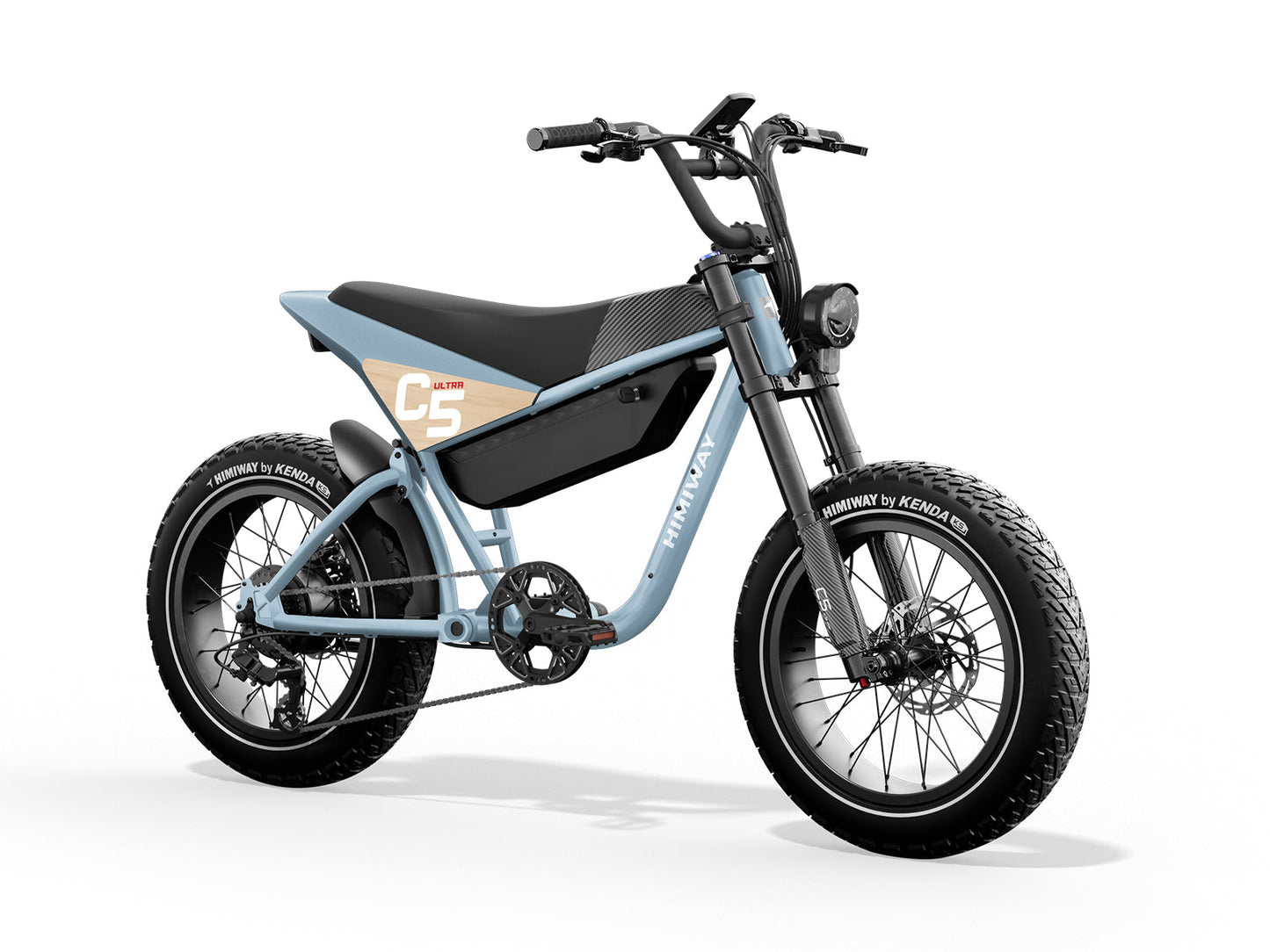 Himiway C5 Ultra 750W Motorbike Style Electric Bike Bluish Grey