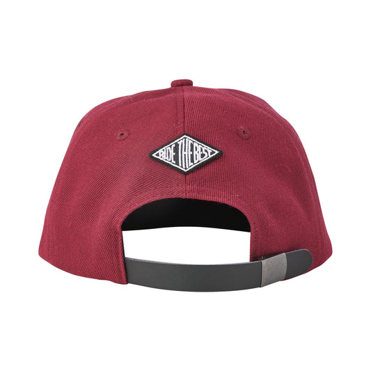 Independent Brigade Strapback Unstructured Mid Hat, Cardinal, One Size