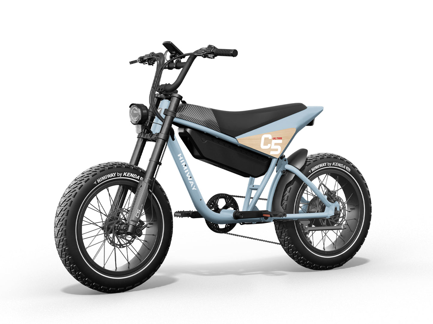 Himiway C5 Ultra 750W Motorbike Style Electric Bike Blue Gray