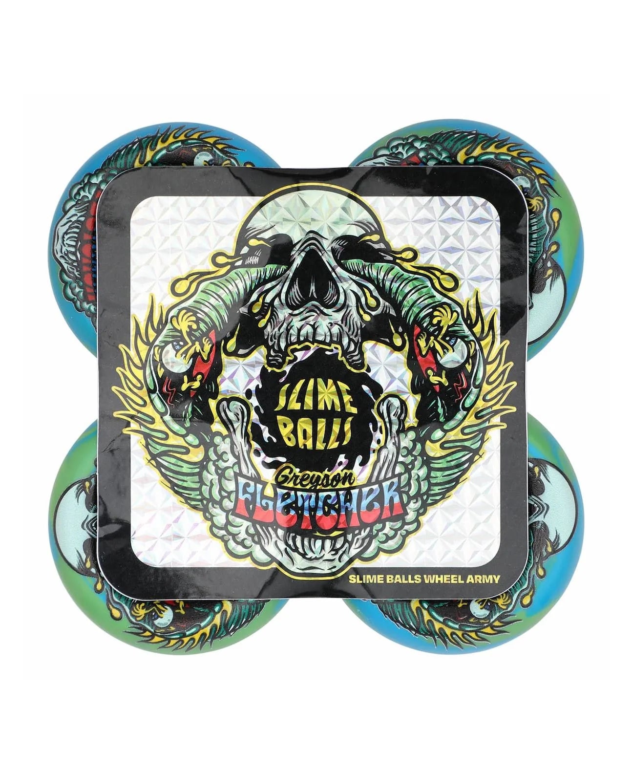 Slime Balls Wheels 56mm 99a Greyson Fletcher Guest Vomit Mini Green Blue Swirl Skate Wheels