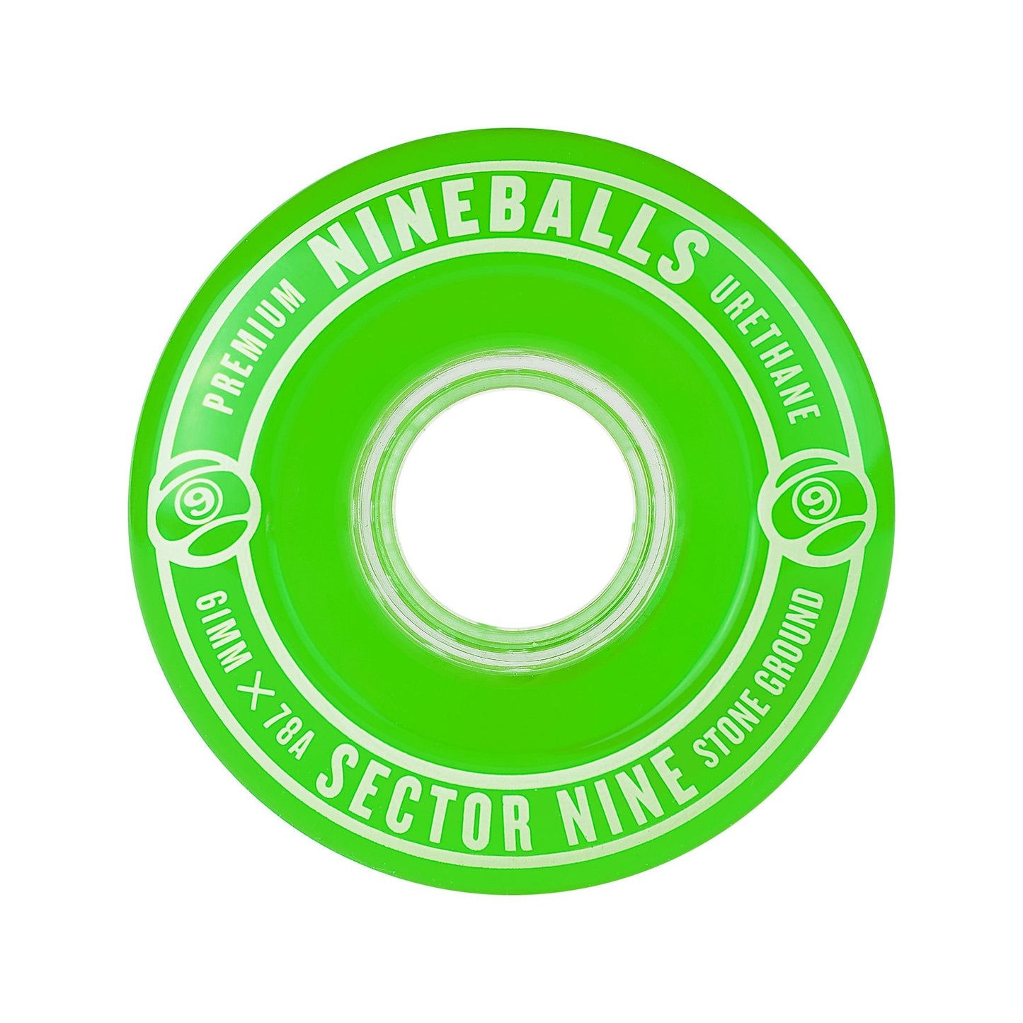 Sector 9 61mm 78a Nineballs Longboard Wheels Green