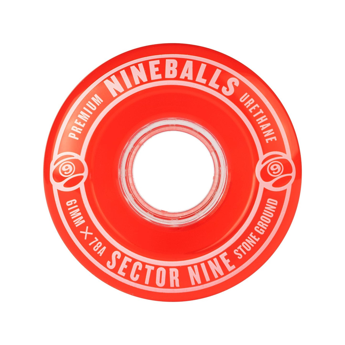 Sector 9 61mm 78a Nineballs Longboard Wheels Red