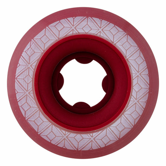 Ricta Wheels 53mm 95a Shanahan Crystal Cores Clear Metallic Red Skateboard Wheels