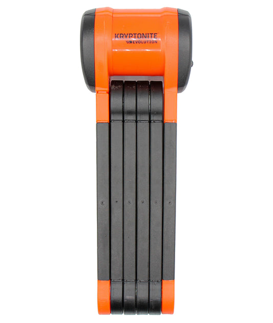 Kryptonite Evolution 790 Folding Lock - 90cm, Keyed, Includes Click Tight Bracket, Black/Orange