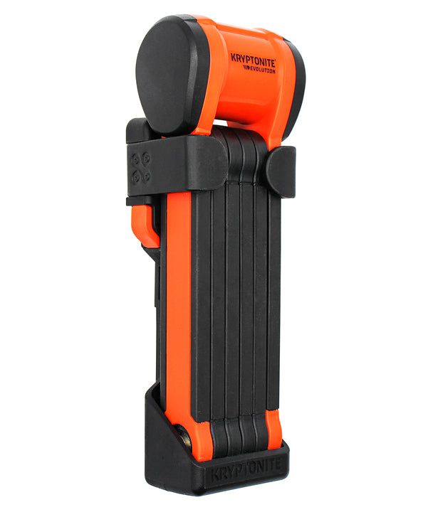Kryptonite Evolution 790 Folding Lock - 90cm, Keyed, Includes Click Tight Bracket, Black/Orange