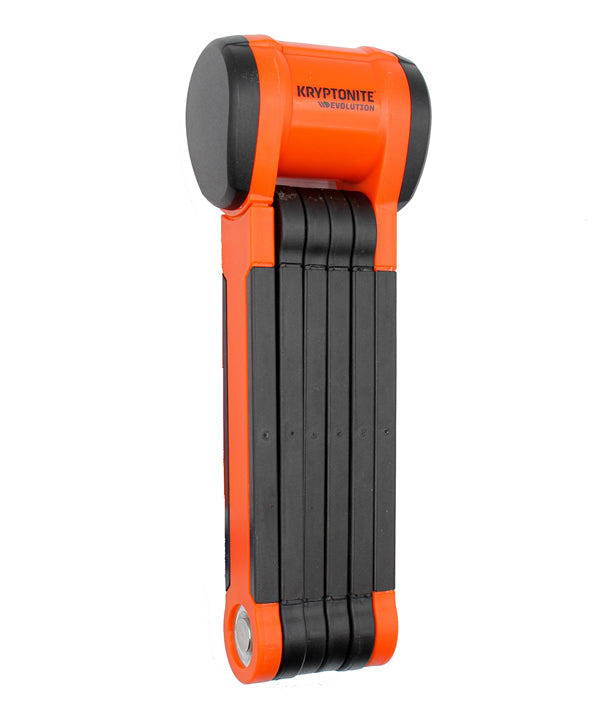 Kryptonite Evolution 790 Folding Lock - 90cm, Keyed, Includes Click Tight Bracket, Black/Orange