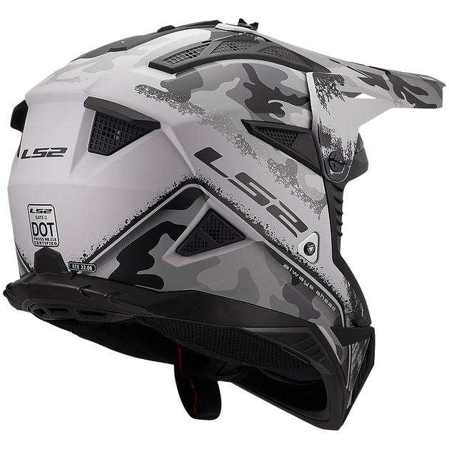 LS2 Gate II Carbine Full Face MX Motorcyle Helmet Matte Tonal Gray Black