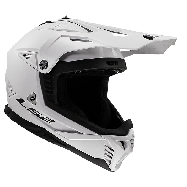 LS2 Gate II Solid Full Face MX Motorcyle Helmet Gloss White