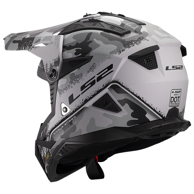 LS2 Gate II Carbine Full Face MX Motorcyle Helmet Matte Tonal Gray Black